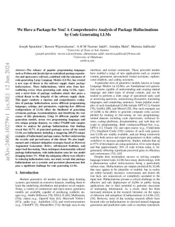 We Have a Package for You! A Comprehensive Analysis of Package Hallucinations by Code Generating LLMs