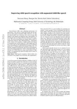 Improving child speech recognition with augmented child-like speech