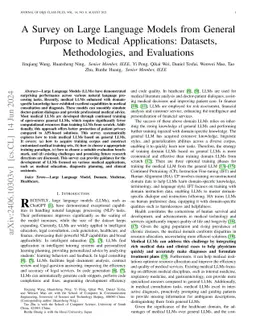 A Survey on Large Language Models from General Purpose to Medical
  Applications: Datasets, Methodologies, and Evaluations