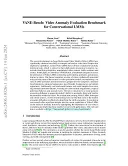 VANE-Bench: Video Anomaly Evaluation Benchmark for Conversational LMMs