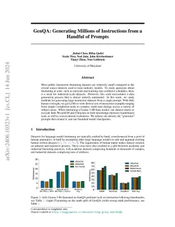 GenQA: Generating Millions of Instructions from a Handful of Prompts