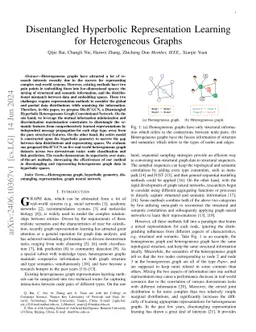 Disentangled Hyperbolic Representation Learning for Heterogeneous Graphs