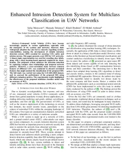 Enhanced Intrusion Detection System for Multiclass Classification in UAV
  Networks