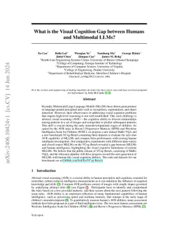 What is the Visual Cognition Gap between Humans and Multimodal LLMs?