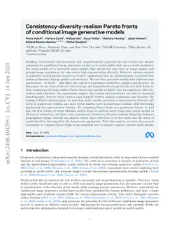 Consistency-diversity-realism Pareto fronts of conditional image
  generative models