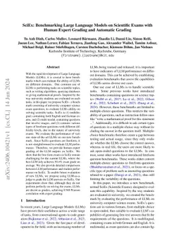 SciEx: Benchmarking Large Language Models on Scientific Exams with Human
  Expert Grading and Automatic Grading