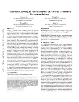 TokenRec: Learning to Tokenize ID for LLM-based Generative Recommendation