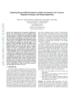Exploring Parent-Child Perceptions on Safety in Generative AI: Concerns,
  Mitigation Strategies, and Design Implications