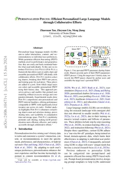 Personalized Pieces: Efficient Personalized Large Language Models
  through Collaborative Efforts