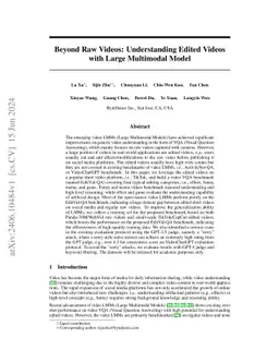 Beyond Raw Videos: Understanding Edited Videos with Large Multimodal
  Model