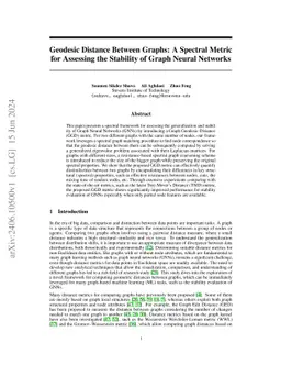 A Spectral Framework for Evaluating Geodesic Distances Between Graphs