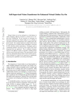 Self-Supervised Vision Transformer for Enhanced Virtual Clothes Try-On