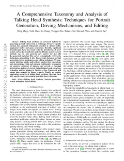 A Comprehensive Taxonomy and Analysis of Talking Head Synthesis:
  Techniques for Portrait Generation, Driving Mechanisms, and Editing