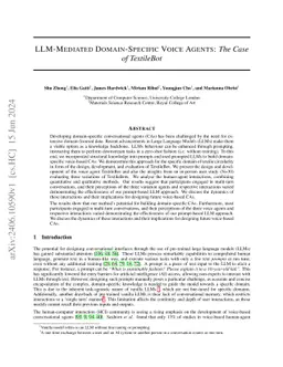 LLM-Mediated Domain-Specific Voice Agents: The Case of TextileBot