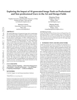 Exploring the Impact of AI-generated Image Tools on Professional and
  Non-professional Users in the Art and Design Fields
