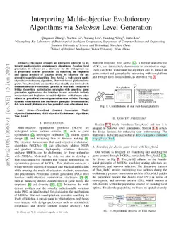 Interpreting Multi-objective Evolutionary Algorithms via Sokoban Level
  Generation