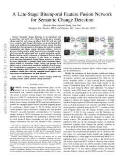 A Late-Stage Bitemporal Feature Fusion Network for Semantic Change
  Detection