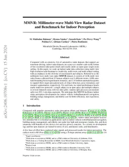 MMVR: Millimeter-wave Multi-View Radar Dataset and Benchmark for Indoor
  Perception