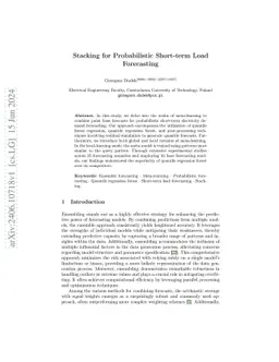 Stacking for Probabilistic Short-term Load Forecasting