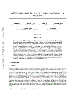A Comprehensive Survey of Foundation Models in Medicine