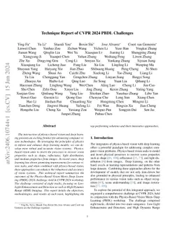 Technique Report of CVPR 2024 PBDL Challenges