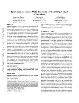 Spuriousness-Aware Meta-Learning for Learning Robust Classifiers
