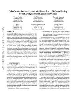 EchoGuide: Active Acoustic Guidance for LLM-Based Eating Event Analysis
  from Egocentric Videos