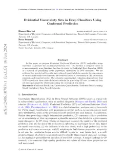 Evidential Uncertainty Sets in Deep Classifiers Using Conformal
  Prediction