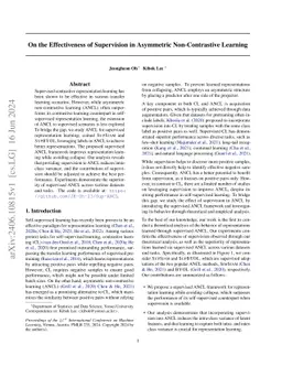 On the Effectiveness of Supervision in Asymmetric Non-Contrastive
  Learning