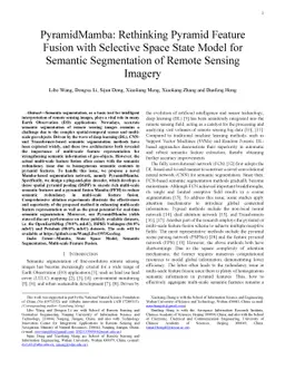 PyramidMamba: Rethinking Pyramid Feature Fusion with Selective Space
  State Model for Semantic Segmentation of Remote Sensing Imagery