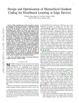 Design and Optimization of Hierarchical Gradient Coding for Distributed
  Learning at Edge Devices