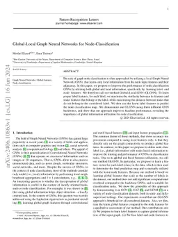 Global-Local Graph Neural Networks for Node-Classification