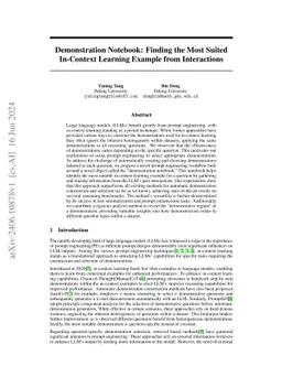 Demonstration Notebook: Finding the Most Suited In-Context Learning
  Example from Interactions
