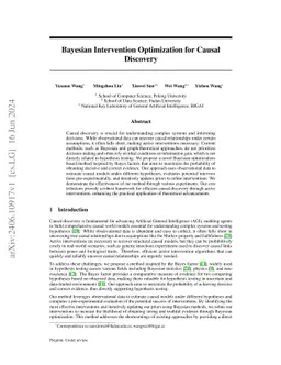 Bayesian Intervention Optimization for Causal Discovery
