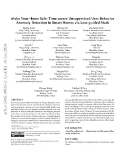 Make Your Home Safe: Time-aware Unsupervised User Behavior Anomaly
  Detection in Smart Homes via Loss-guided Mask