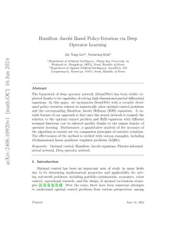 Hamilton-Jacobi Based Policy-Iteration via Deep Operator Learning