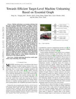 Towards Efficient Target-Level Machine Unlearning Based on Essential
  Graph