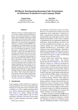 RUPBench: Benchmarking Reasoning Under Perturbations for Robustness
  Evaluation in Large Language Models