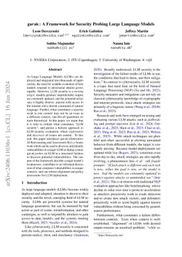 garak: A Framework for Security Probing Large Language Models