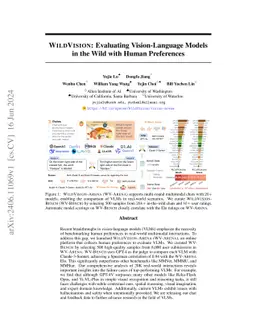WildVision: Evaluating Vision-Language Models in the Wild with Human
  Preferences