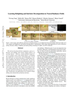 Learning Relighting and Intrinsic Decomposition in Neural Radiance
  Fields