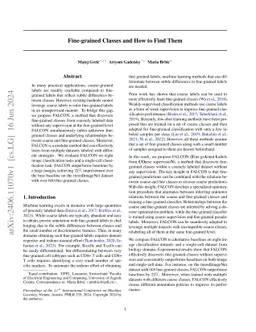 Fine-grained Classes and How to Find Them