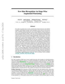 Few-Shot Recognition via Stage-Wise Retrieval-Augmented Finetuning