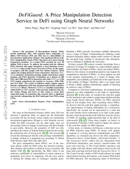 DeFiGuard: A Price Manipulation Detection Service in DeFi using Graph
  Neural Networks