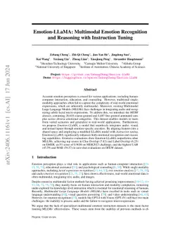 Emotion-LLaMA: Multimodal Emotion Recognition and Reasoning with
  Instruction Tuning