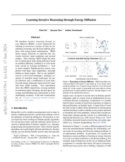 Learning Iterative Reasoning through Energy Diffusion