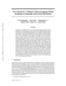SUGARCREPE++ Dataset: Vision-Language Model Sensitivity to Semantic and
  Lexical Alterations
