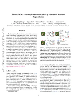 Frozen CLIP: A Strong Backbone for Weakly Supervised Semantic
  Segmentation