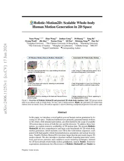 Holistic-Motion2D: Scalable Whole-body Human Motion Generation in 2D
  Space