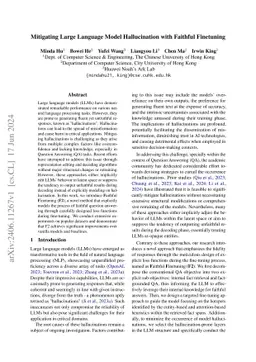 Mitigating Large Language Model Hallucination with Faithful Finetuning